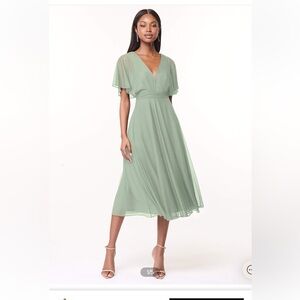 Azazie bridesmaids dress dusty sage green